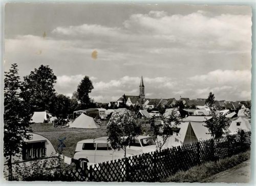 Schömberg 1967 Auto Campingplatz am Stausee