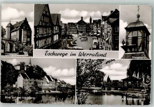 Eschwege Landgrafenschloss Marktplatz Dietemann VW Käfer Oldtimer
