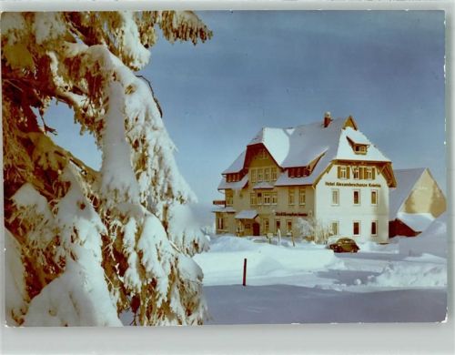Kniebis Hotel Alexander-Schanze Winter Ort handschriftlich Foto Original aus Archiv eines Ansichtskartenverlags