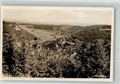 Oberndorf Panorama des Ortes mit Ev. Stadtkirche
