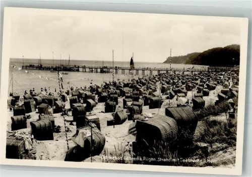 Göhren Strand mit Seebrücke und Hövt Verlag Julius Simonsen 50149