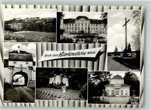 Bartenstein Ettenhausen Schloss Stadttor Kriegerdenkmal Am Kreuz Pavillon Fotograf Siegfried Würzberger