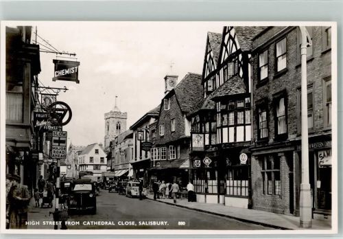 Salisbury High Street Auto Geschäft Werbung