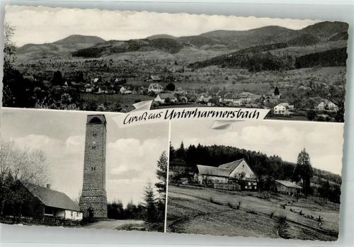 Unterharmersbach Panorama des Ortes Brandenkopfturm Fotograf Ferdinand Stein