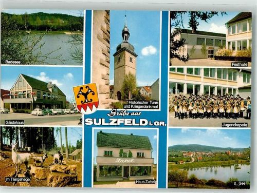 Sulzfeld 1973 Kirche Historischer Turm Pension Zahel Jugendkapelle Gasthaus