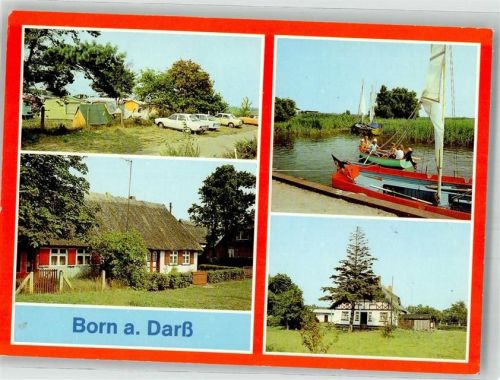 Born Campingplatz Bauernhaus Hafen Freizeitboote Fachwerkhaus