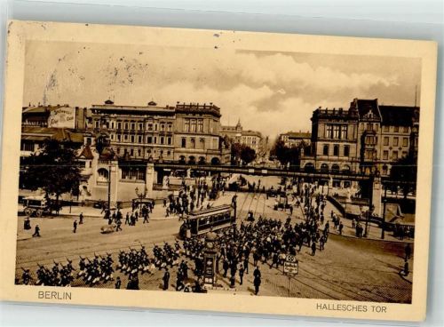 Kreuzberg 1914 Hallesches Tor Straßenbahn