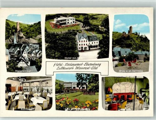 Monreal Hotel Gasthaus Löwenburg Panorama des Ortes mit der Philippsburg