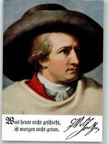 Porträt von Johann Wolfgang von Goethe Allianz Lebensversicherung Bildnisfolge Deutsche Männer Deutsche Worte