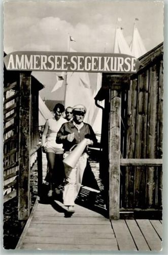 Dießen Steg zuden Ammersee Segelkursen Verlag Peter Triem Ort lt. Stempel