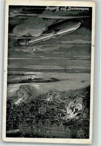 Antwerpen 1915 Zeppelin Angriff auf die Stadt