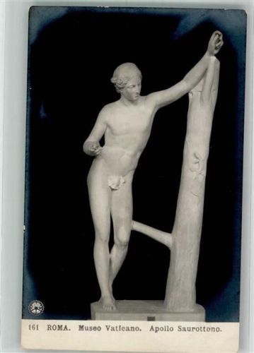 Roma Skulptur des Apollo Saurottono im Museo Vaticano NPG 161