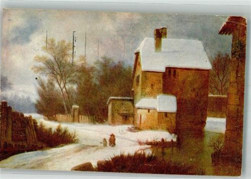 1919 sign. Toepfer Adam W. Winterlandschaft