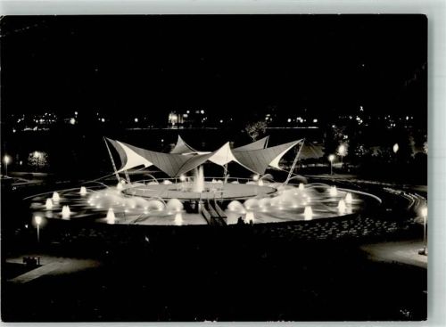Köln Deutz 105 Foto Fürstenberg Bundesgartenschau Der Tanzbrunnen b. Nacht