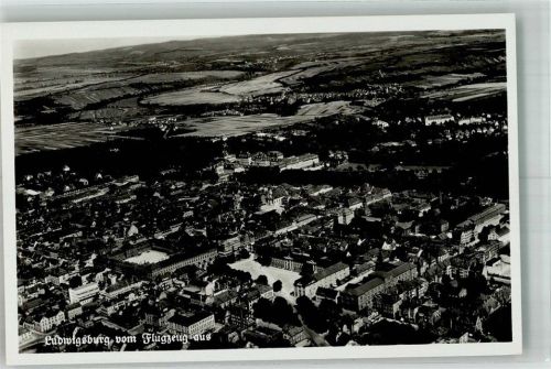 Ludwigsburg 1937 Fliegeraufnahme der Stadt rund um die Wilhelmstraße