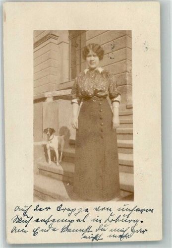 Dilsberg 1913 Fot Frau mit Hund