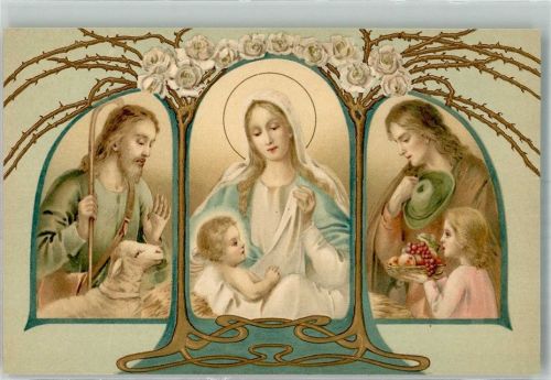 Neujahr Jugenstil Triptychon