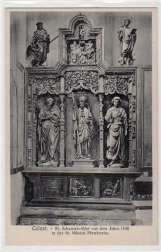 Kalkar mit Johannesaltar i.d. Nikolai Pfarrkirche ungelaufen Gute Erhaltung.