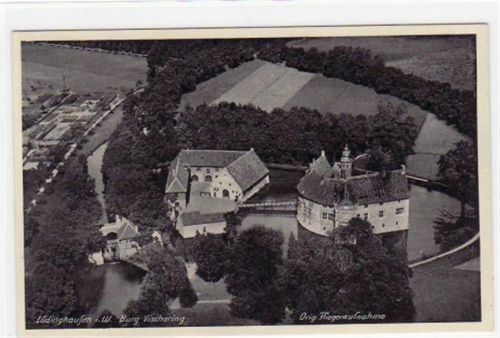 Lüdinghausen mit Burg Vischering, Orig. Fliegeraufnahme ungelaufen Top Erhaltung.