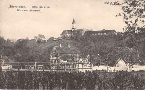 Illereichen. Blick von der Altstadt. Feldpost kleiner Knick unten rechts, sonst gut erhalten
