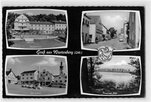 Wartenberg mit Sanatorium, Marktplatz und Thenner See gelaufen. Gute Erhaltung.