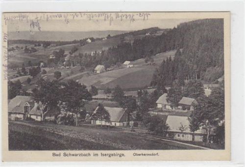 Bad Schwarzbach Bad Schwarzbach - Czerniawa-Zdrój / Kreis Lauban - Luban im Isergebirge. Oberhernsdorf gelaufen 1926. Gute Erhaltung.