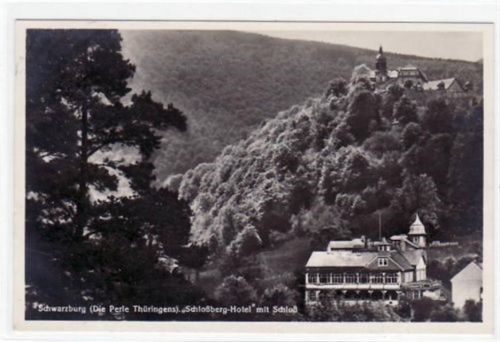 Schwarzburg Schwarzburg mit Schloßberg - Hotel und Schloss gelaufen von 1933. Gute Erhaltung.