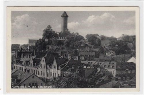 Auerbach Schloßturm. Feldpost, Stempel von 1940. Leichte Stempelspuren, sonst gut erhalten