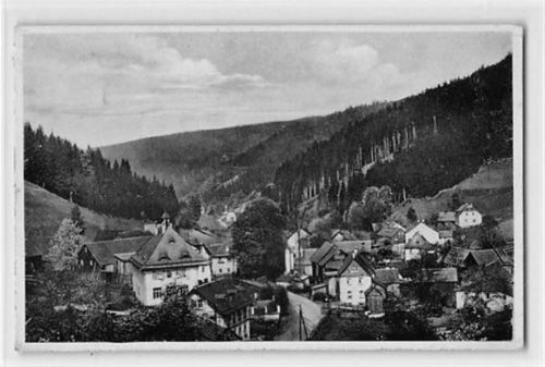 Dürrenwaid. Blick vom Silberhügel gelaufen. Leichter Stempeldurchdruck, kleiner Knick oben rechts und oben links, sonst gut erhalten