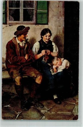 1918 sign. Defregger, Franz Bauern AK