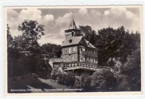 Schwarzburg Schwarzburg mit Terrassen - Hotel " Schwarzburg " ungelaufen Top Erhaltung.
