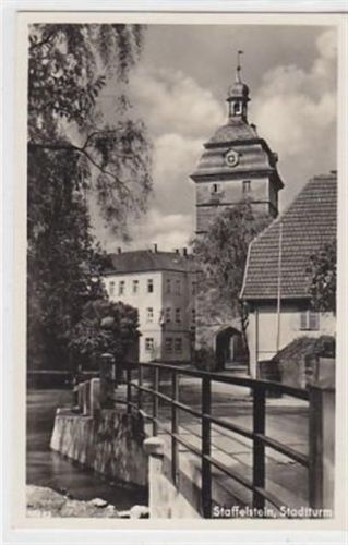 Staffelstein. Stadtturm. Ungelaufen Eckbug oben rechts sonst gut erhalten