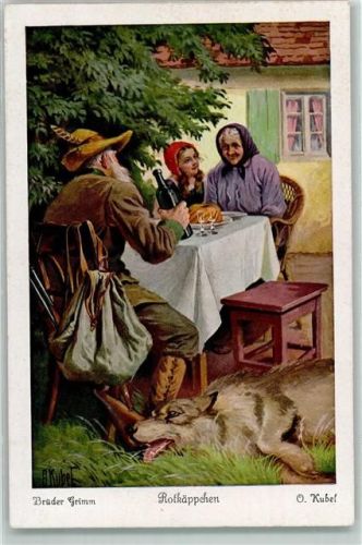 Märchen Serie Nr. 6 Rotkäppchen Mittelalter AK