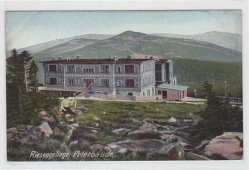 Peterbaude - Petrova bouda / Kreis Hirschberg - Jelenia Góra im Riesengebirge ungelaufen Leicht fleckig, sonst gut erhalten