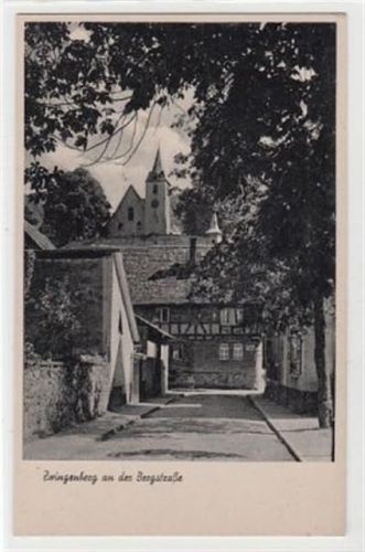 Zwingenberg an der Bergstraße. Straßenpartie ungelaufen Gute Erhaltung.