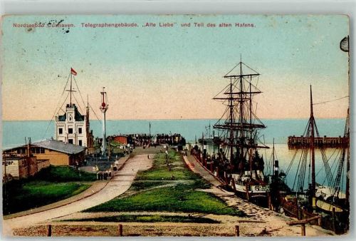 Cuxhaven Telegraphengebäude Teil des alten Hafens
