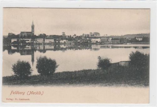 Feldberg Feldberg ( Mecklb. ). Gesamtansicht gelaufen, 1906. Leichter Stempeldurchdruck, sonst gut erhalten