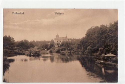 Berlin Zehlendorf mit Waldsee ungelaufen Gute Erhaltung.