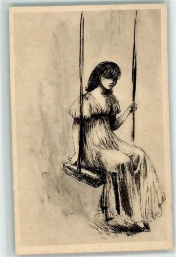 sign. Hanna Nagel "Auf der Schaukel"