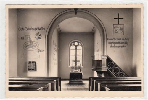 Ottlar / Waldeck. Innenansicht der evangelichen St. Margarethenkirche ungelaufen Gute Erhaltung.