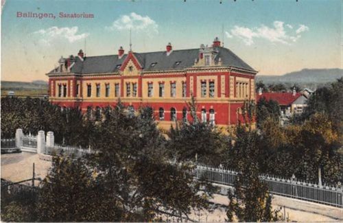Balingen Balingen. Sanatorium gelaufen. Rückseite fleckig, leichter Schrift- und Stempeldurchdruck, sonst gut erhalten