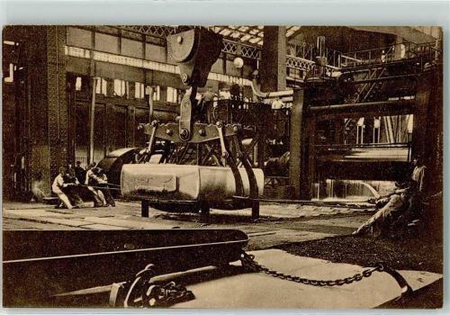 W4300 Essen , Ruhr Serie I Nr. 12 Krupp Fabrik - Panzerplatten Werkstatt Industrie Beruf AK Krupp