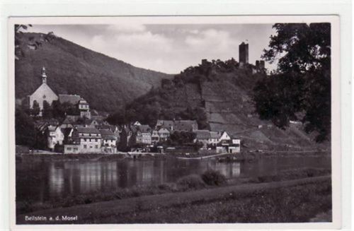 Beilstein a.d. Mosel mit Teilansicht und Burg ungelaufen Gute Erhaltung.