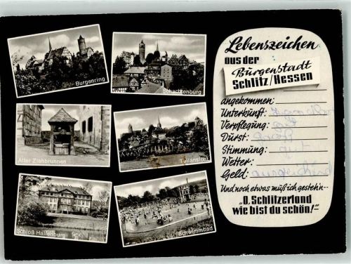 Schlitz Burgenring Schachtenburg Ziehbrunnen Schwimmbad Schloss Hallenburg