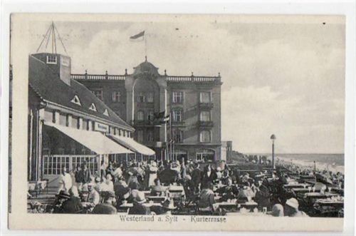 Westerland Westerland a. Sylt mit Kurterrasse gelaufen, 1930. Leicht fleckig, sonst gut erhalten