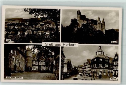 Herborn Marktplatz Hohe Schule Schloß