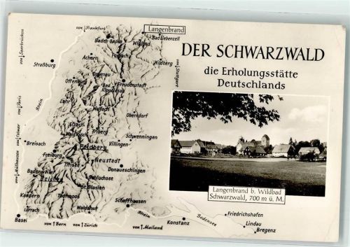 Langenbrand Langenbrand Landkarte Schwarzwald