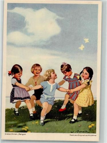 sign. W. Jüttner Kinderreigen AK