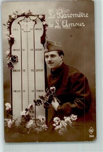 1920 Barometer de Amour Belgien Soldat