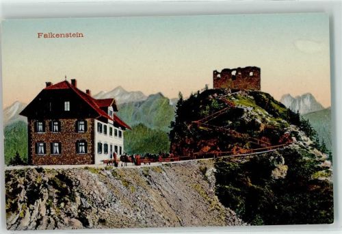 Falkenstein Gasthaus - Hotel Falkenstein Burgruine Hotelstempel ca. 1911